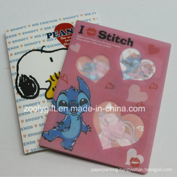 Cartoon Printed Plastic PP / PVC 4X6" Photo Albums with Clear Plastic Case